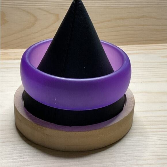 Purple Frosted Thick Bangle Bracelet - Picture 4 of 4